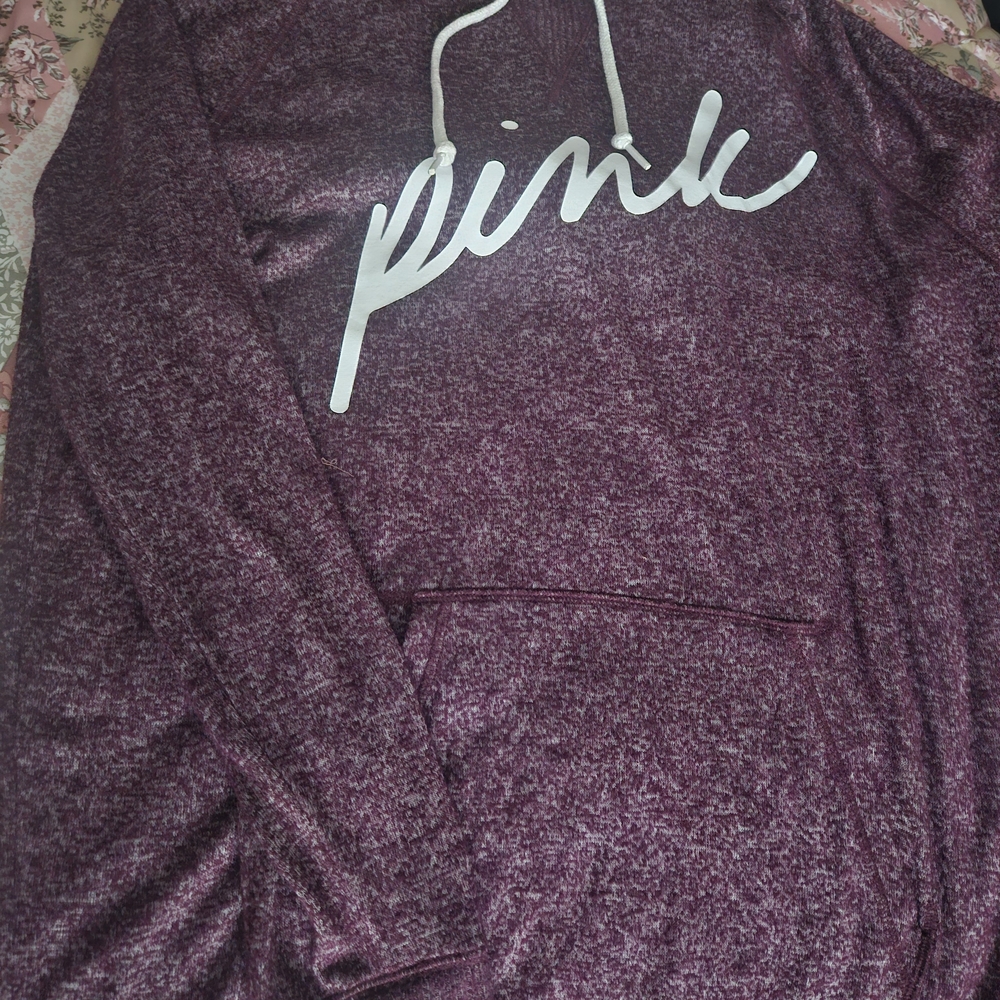 PINK Victoria's Secret Burgundy Knit Hoodie